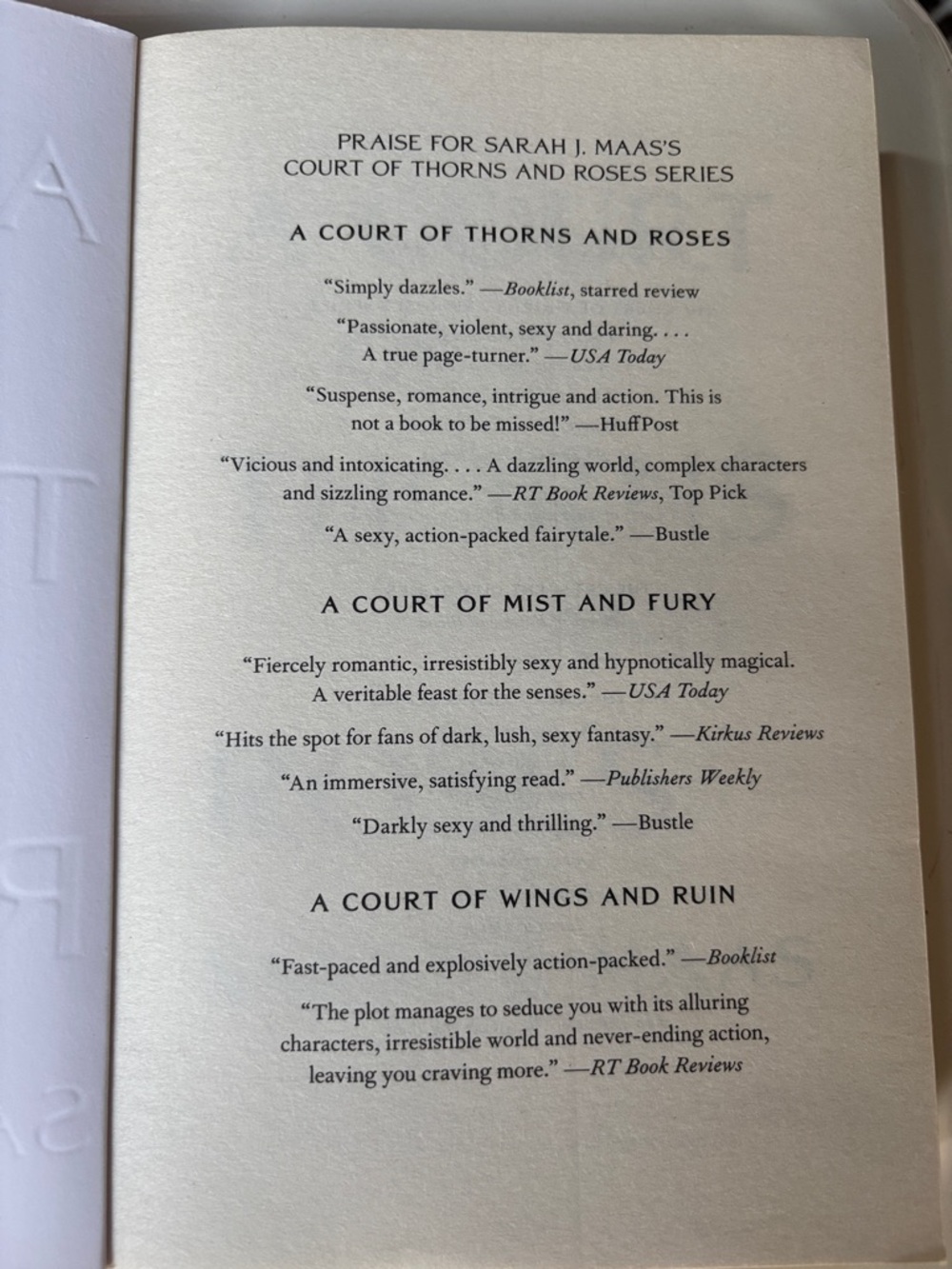 A Court of Thorns and Roses by Sarah J. Maas (pre-owned) paperback - Picture 3 of 4